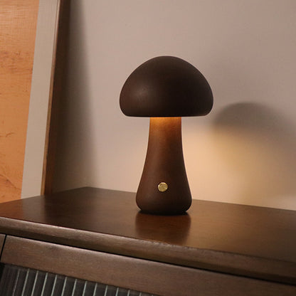 Wooden Cute Mushroom LED Night Light - Luma Lights